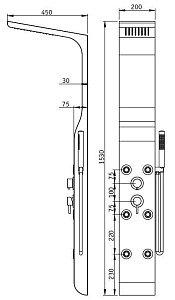 Душевая панель RGW Shower Panels	SP-02 20x153 купить в интернет-магазине сантехники Sanbest