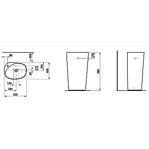 Раковина Laufen Palomba 8.1180.3.400.104.1 белая купить в интернет-магазине Sanbest