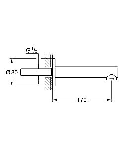 Излив для ванны GROHE Concetto 13280 001 купить в интернет-магазине сантехники Sanbest