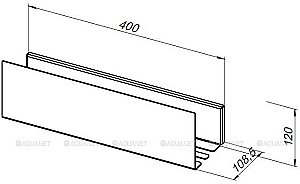 Полка Aquanet Магнум 40х120 334110 сталь брашированная купить в интернет-магазине сантехники Sanbest