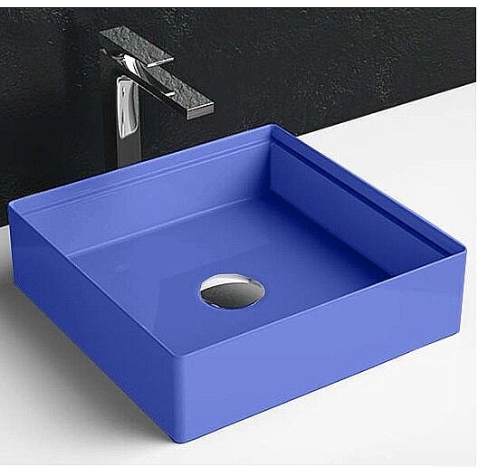 Раковина накладная Artceram Scalino 38 SCL001 16 00 Blu Zaffiro купить в интернет-магазине Sanbest