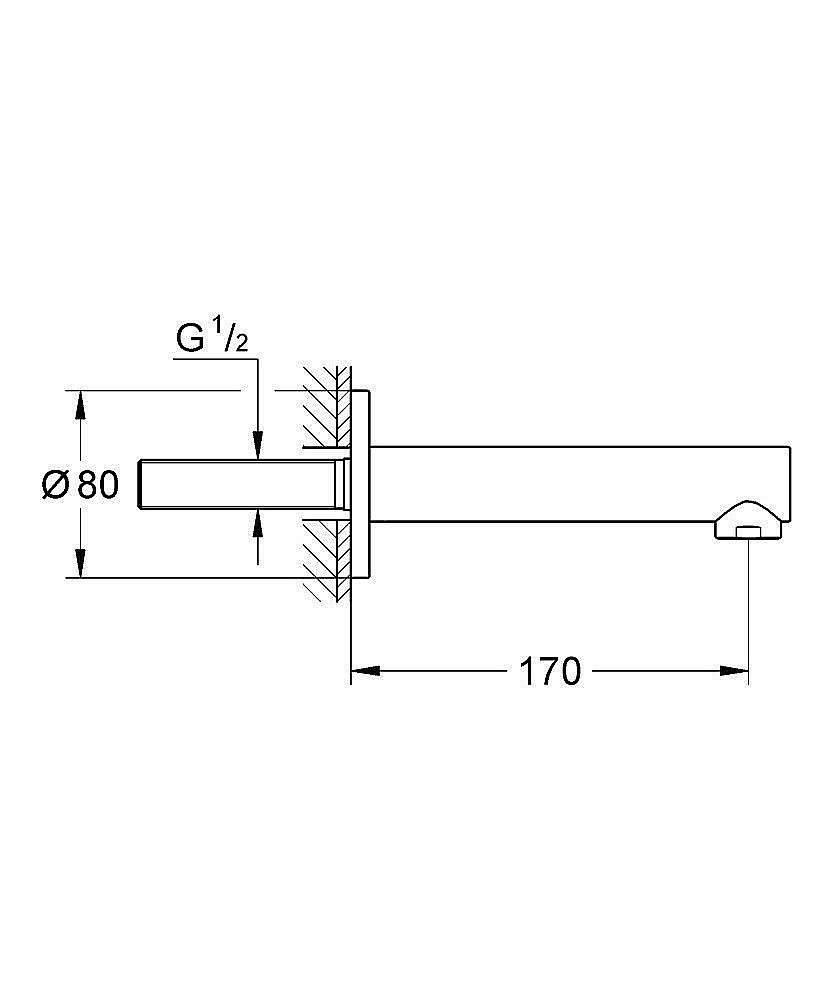 Излив для ванны GROHE Concetto 13280 001 купить в интернет-магазине сантехники Sanbest