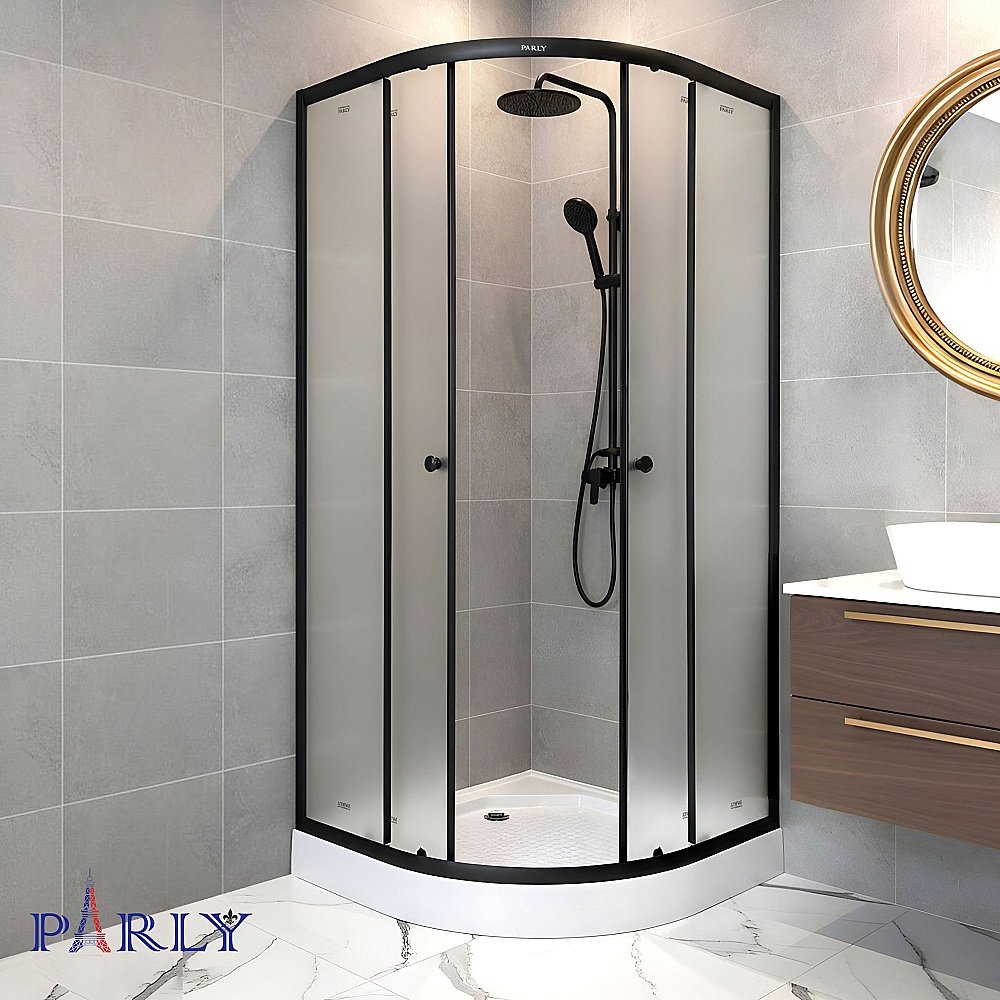 Душевой уголок Parly ZF911B 90x90 профиль белый/стекло матовое купить в интернет-магазине Sanbest