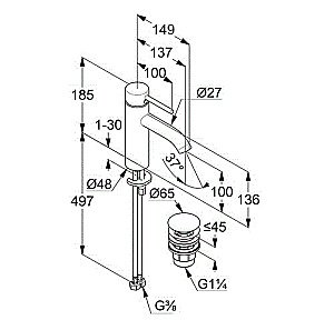 Смеситель для раковины Kludi Bozz 382933976 черный матовый купить в интернет-магазине сантехники Sanbest