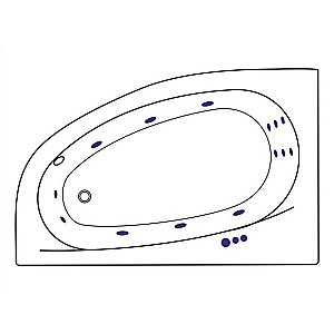 Ванна акриловая EXCELLENT Kameleon SMART WAEX.KML17.SMART.CR 170x110 белая с гидромассажем купить в интернет-магазине Sanbest