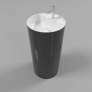 Раковина напольная WhiteCross Pantheon 43 0708.043043.10100 черная, белая купить в интернет-магазине Sanbest