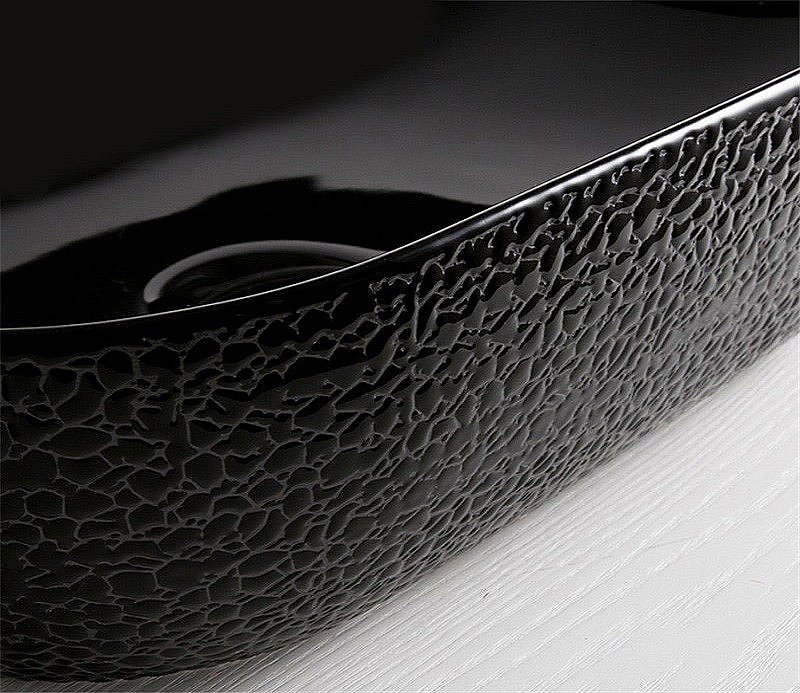 Раковина накладная Ceramalux NC 50 D1302H004 черная купить в интернет-магазине Sanbest