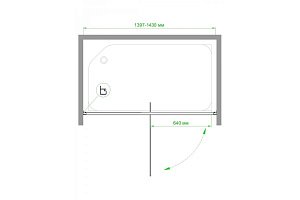 Душевая дверь Royal Bath RB HV-C-CH 140 купить в интернет-магазине Sanbest