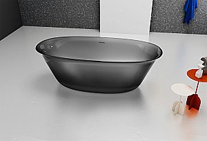 Ванна Abber Kristall 170x75 AT9707Onyx черная прозрачная купить в интернет-магазине Sanbest