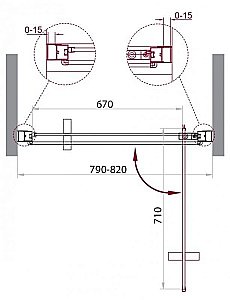 Душевая дверь Belbagno MARMI-B-1 80 стекло прозрачное/профиль хром купить в интернет-магазине Sanbest