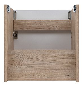 Тумба с раковиной Aquanet Оптима 50 344798+301802 светлый дуб/белый сатин для ванной в интернет-магазине Sanbest