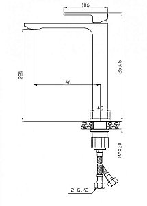 Смеситель для раковины BelBagno LUCE LMC хром купить в интернет-магазине сантехники Sanbest