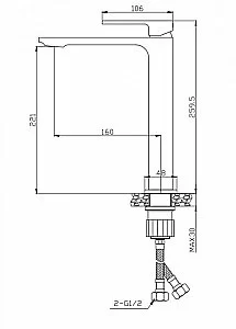 Смеситель для раковины BelBagno LUCE LMC хром купить в интернет-магазине сантехники Sanbest