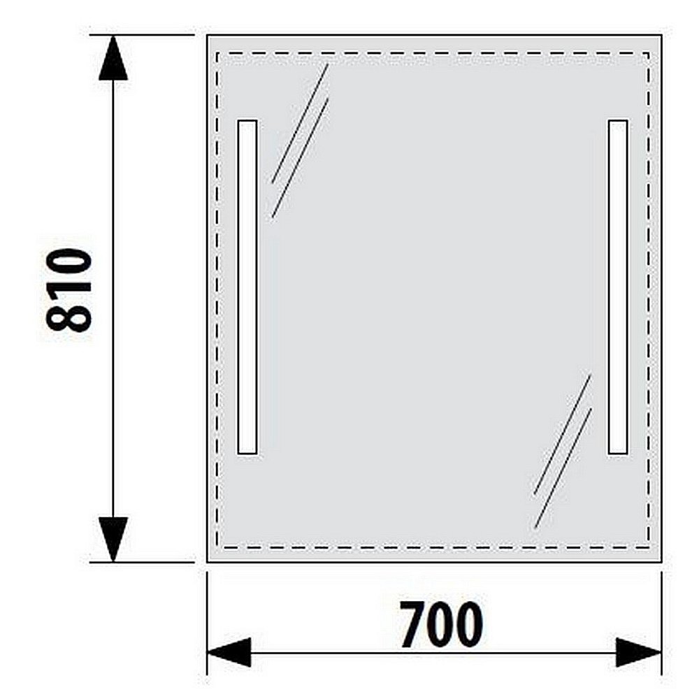 Зеркало Jika Clear 4.5573.5 LED 70x81 в ванную от интернет-магазине сантехники Sanbest