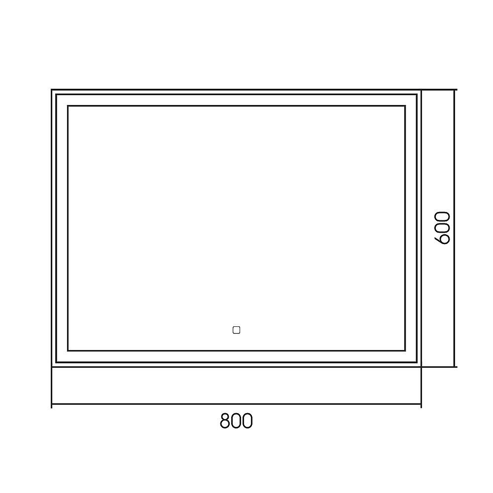Зеркало ABBER See AG6116S 80x60 в ванную от интернет-магазине сантехники Sanbest