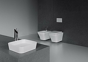 Унитаз подвесной Creavit Solo SO321-00CB00E-0000 белый, функция биде, безободковый купить в интернет-магазине Sanbest