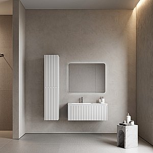 Тумба с раковиной Sancos Snob R 1.0 SNR1.0100LW/SNR1.0100RW Bianco для ванной в интернет-магазине Sanbest