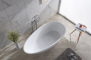 Ванна из искусственного камня TIMO solid RALI1500 150х78 белая купить в интернет-магазине Sanbest