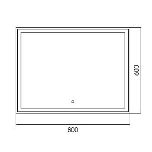 Зеркало ABBER See AG6116S 80x60 в ванную от интернет-магазине сантехники Sanbest