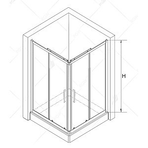 Душевой уголок RGW Classic CL-34B 100x100 купить в интернет-магазине Sanbest