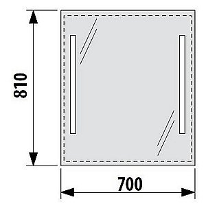 Зеркало Jika Clear 4.5573.5 LED 70x81 в ванную от интернет-магазине сантехники Sanbest