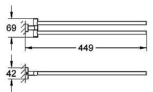 Полотенцедержатель Grohe Essentials Cube New 40624001 купить в интернет-магазине сантехники Sanbest