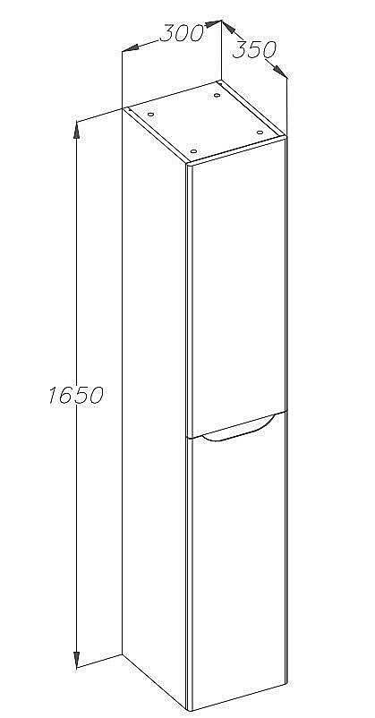 Пенал Опадирис Элеганс 30 белый для ванной в интернет-магазине сантехники Sanbest