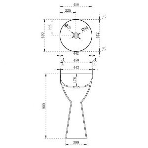 Раковина отдельностоящая прозрачная ABBER Kristall AT2703Opal коричневая купить в интернет-магазине Sanbest