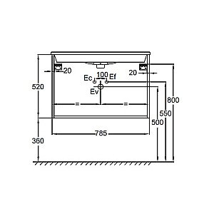 Тумба с раковиной Jacob Delafon TOLBIAC 80 белый глянцевый для ванной в интернет-магазине Sanbest