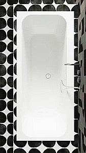 Ванна Salini ORLANDA KIT S-stone 102127M 170x75 белая купить в интернет-магазине Sanbest