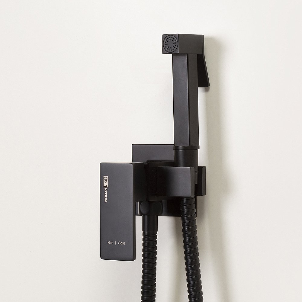 Гигиенический душ WasserKRAFT Abens 2000 A71638 черный Soft-touch купить в интернет-магазине сантехники Sanbest