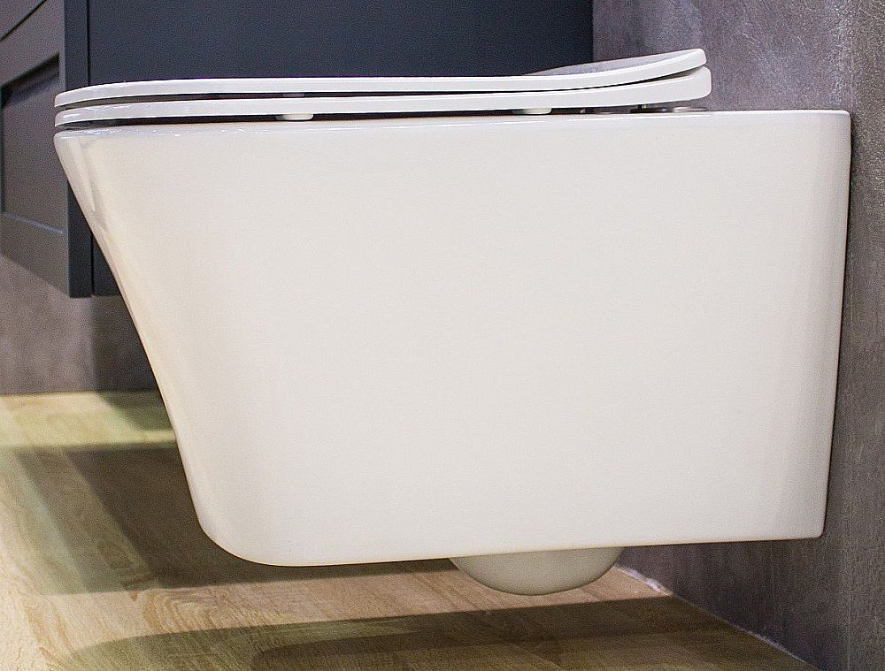 Унитаз подвесной Art&Max PLATINO AM9321CHR/SC белый, с сиденьем микролифт, безободковый купить в интернет-магазине Sanbest