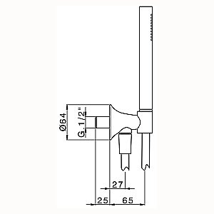 Душевой гарнитур Cisal VITA VI00303321 хром купить в интернет-магазине сантехники Sanbest