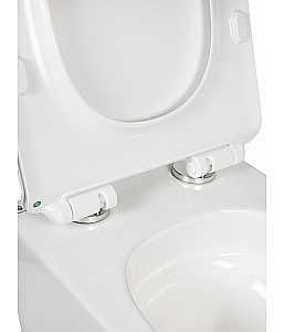 Унитаз подвесной Agger AT09150L безободковый, с инсталляцией, смыв торнадо, с крышкой микролифт, белый глянцевый купить в интернет-магазине Sanbest