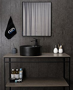 Раковина накладная Gid Esfera 41,5 N9130bg 53382 черный графит, матовая купить в интернет-магазине Sanbest