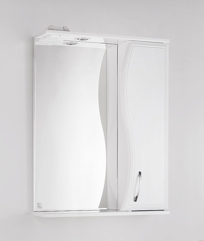 Зеркало со шкафом Style Line Панда 60/С Волна в ванную от интернет-магазине сантехники Sanbest