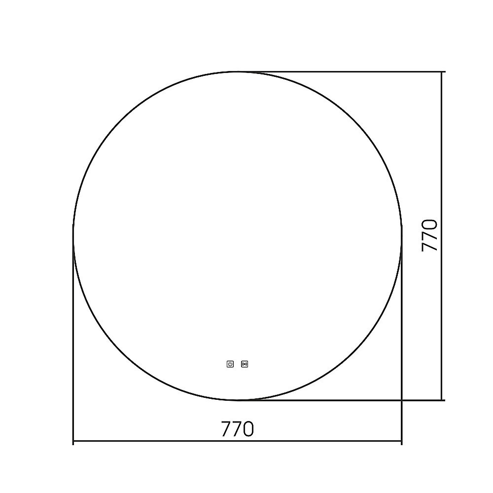 Зеркало ABBER Mond AG6203S-0.77 77x77 в ванную от интернет-магазине сантехники Sanbest