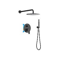 Душевая система Aquatek Бетта AQ1172MB черная матовая купить в интернет-магазине сантехники Sanbest