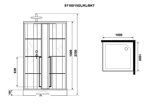 Душевая кабина Niagara Standart ST100/15Q/KL/BKT 100х100 купить в интернет-магазине Sanbest