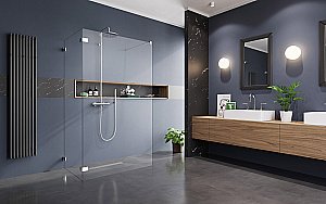 Душевое ограждение Radaway Euphoria Walk-in 120х80 стекло прозрачное/профиль хром купить в интернет-магазине Sanbest