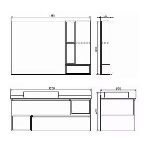 Тумба с раковиной Comforty Прага 120 00-00014834 дуб белый для ванной в интернет-магазине Sanbest