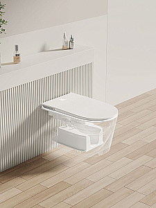 Унитаз-биде подвесной с инсталляцией Allen Brau Smart 4.I1001.20 белый, с крышкой микролифт, слив торнадо купить в интернет-магазине Sanbest