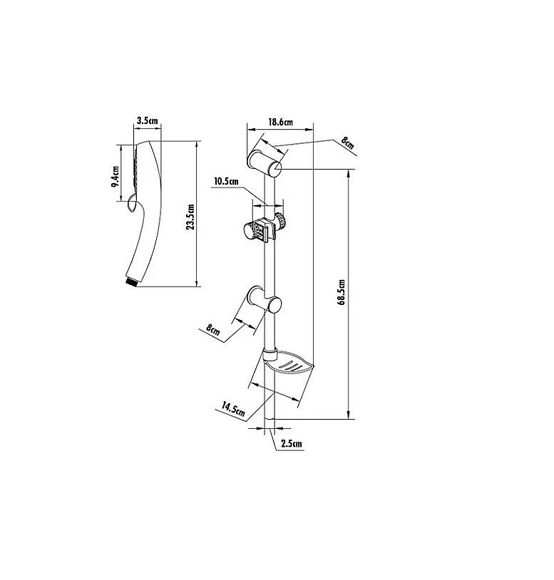 Душевой гарнитур Creavit Brio SH415 хром купить в интернет-магазине сантехники Sanbest