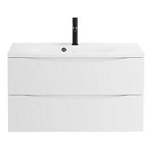 Тумба с раковиной Belbagno MARINO 90 2C-SO/BB900/450-LV-MR-PR Bianco Opaco для ванной в интернет-магазине Sanbest