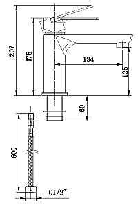Смеситель для раковины Boch Mann DORIS B BM8598 купить в интернет-магазине сантехники Sanbest