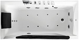 Ванна акриловая Gemy Glass Panel G9055 K 181x92 белая с гидромассажем купить в интернет-магазине Sanbest