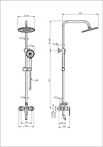 Душевая система WONZON & WOGHAND WW-B2168-A-CR хром купить в интернет-магазине сантехники Sanbest