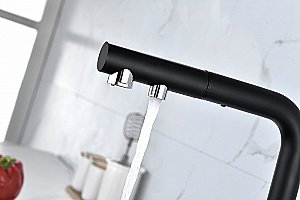 Смеситель для кухни Paulmark Serpentine Se213222-AN антрацит купить в интернет-магазине сантехники Sanbest