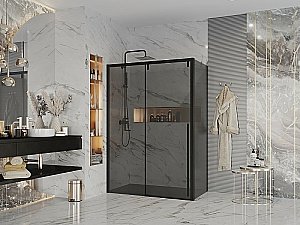 Душевой уголок Ambassador Intense IBB 110022202IBB-90IBB 130х90 стекло тонированное/профиль черный купить в интернет-магазине Sanbest