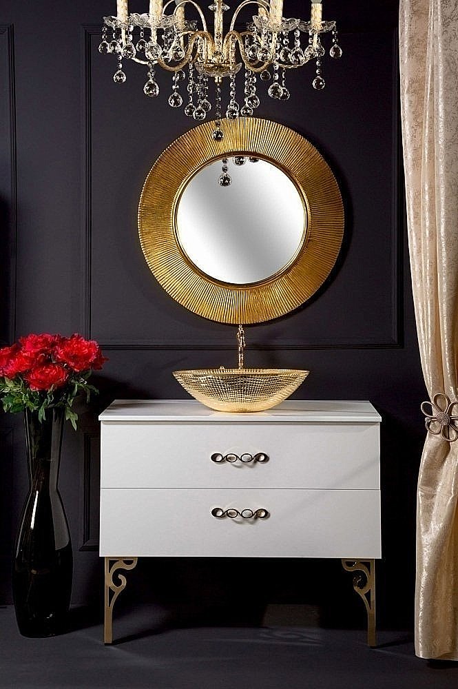 Зеркало Armadi Art Shine с пультом управления золото 82 в ванную от интернет-магазине сантехники Sanbest